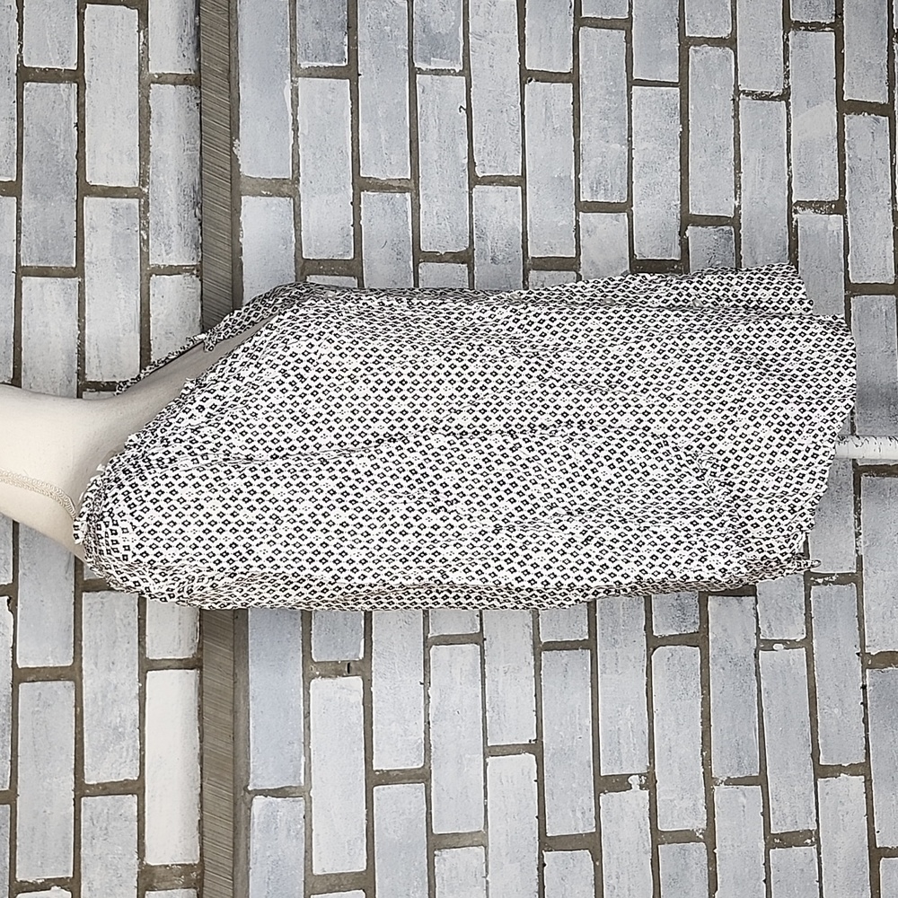 Nwt Basic Editions 3/4 Sleeve Button Up Black And… - image 6